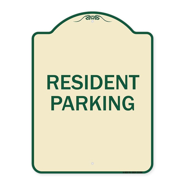 Signmission Parking Resident Parking Heavy-Gauge Aluminum Architectural Sign, 24" x 18", TG-1824-23356 A-DES-TG-1824-23356 - main